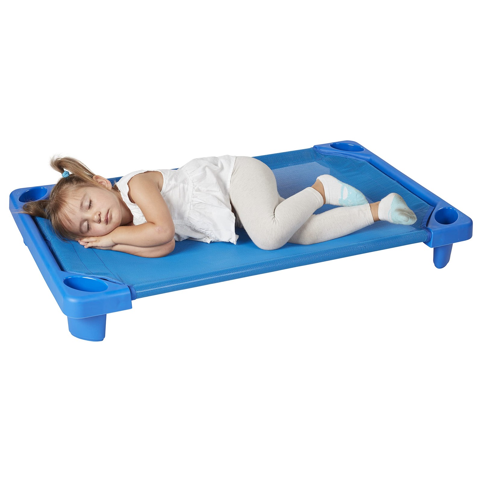 ECR4Kids Streamline Assembled Cot Toddler Size 6 Pack Blue ELR-16120-CSPK gallery