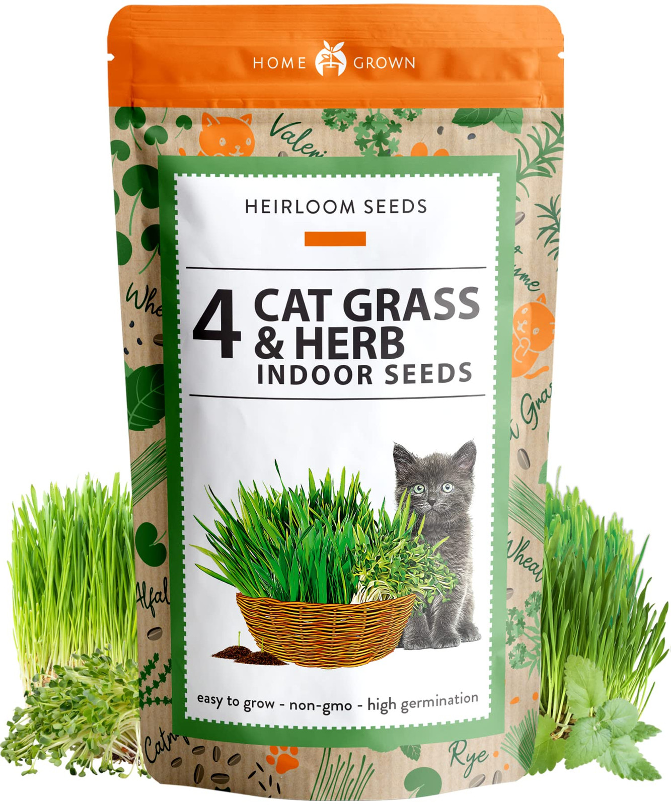 3200+ Cat Grass Seeds - Catnip Seeds, Alfalfa Seeds, Oat Seeds, and Oat & Bar... gallery