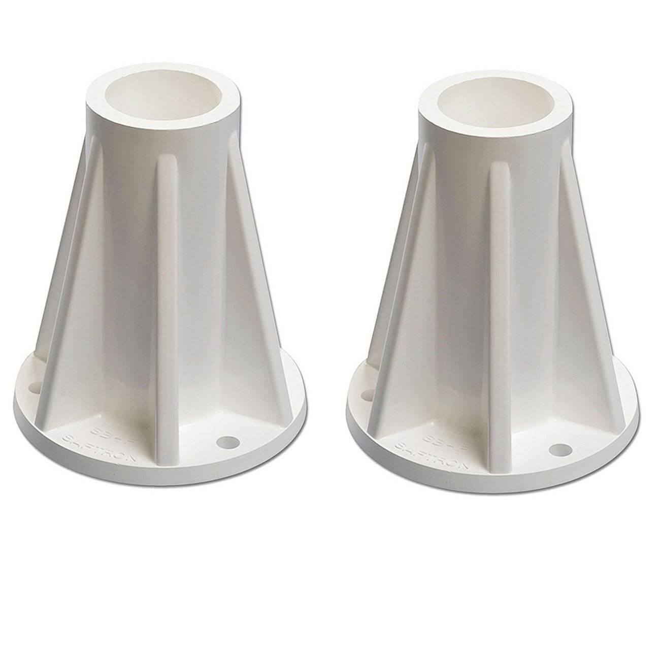 Saftron Polymer 6 Inch Pool Handrails and Ladders Surface Mounting Base (2 Pack) gallery