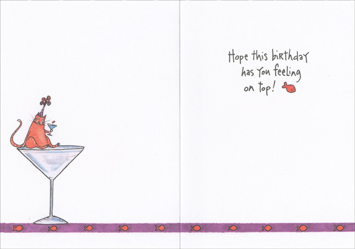 Cat on Counter Funny Birthday Card - Greeting Card by Oatmeal Studios gallery