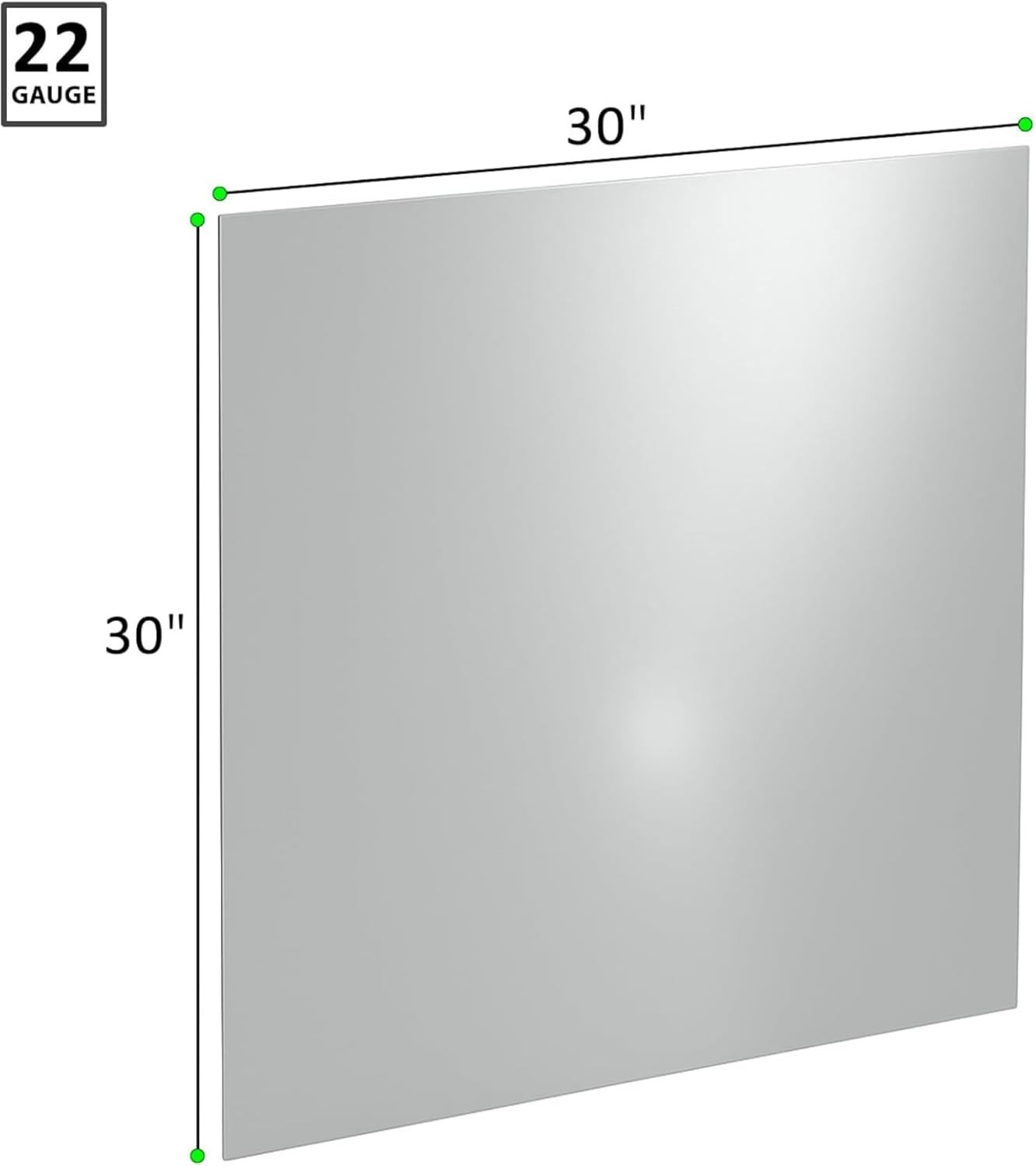 30” x 30” Stainless Steel Flat Panel Backsplash | Wall Mount Splash Guard | Heav gallery