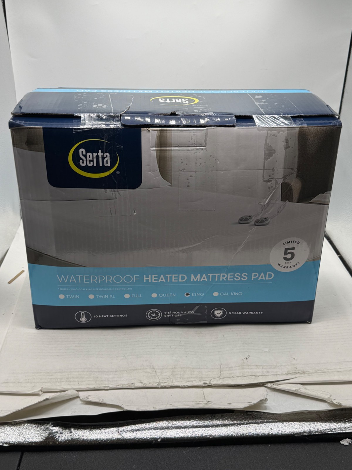 Serta Waterproof Heated Mattress Pad - Electric Bed Warmer with 10 Heat gallery
