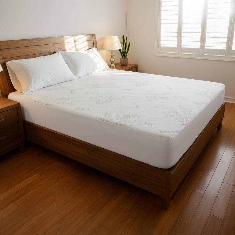 Waterproof Mattress Protector Cover- Bamboo Viscose 260 GSM Mattress Cover, B... gallery