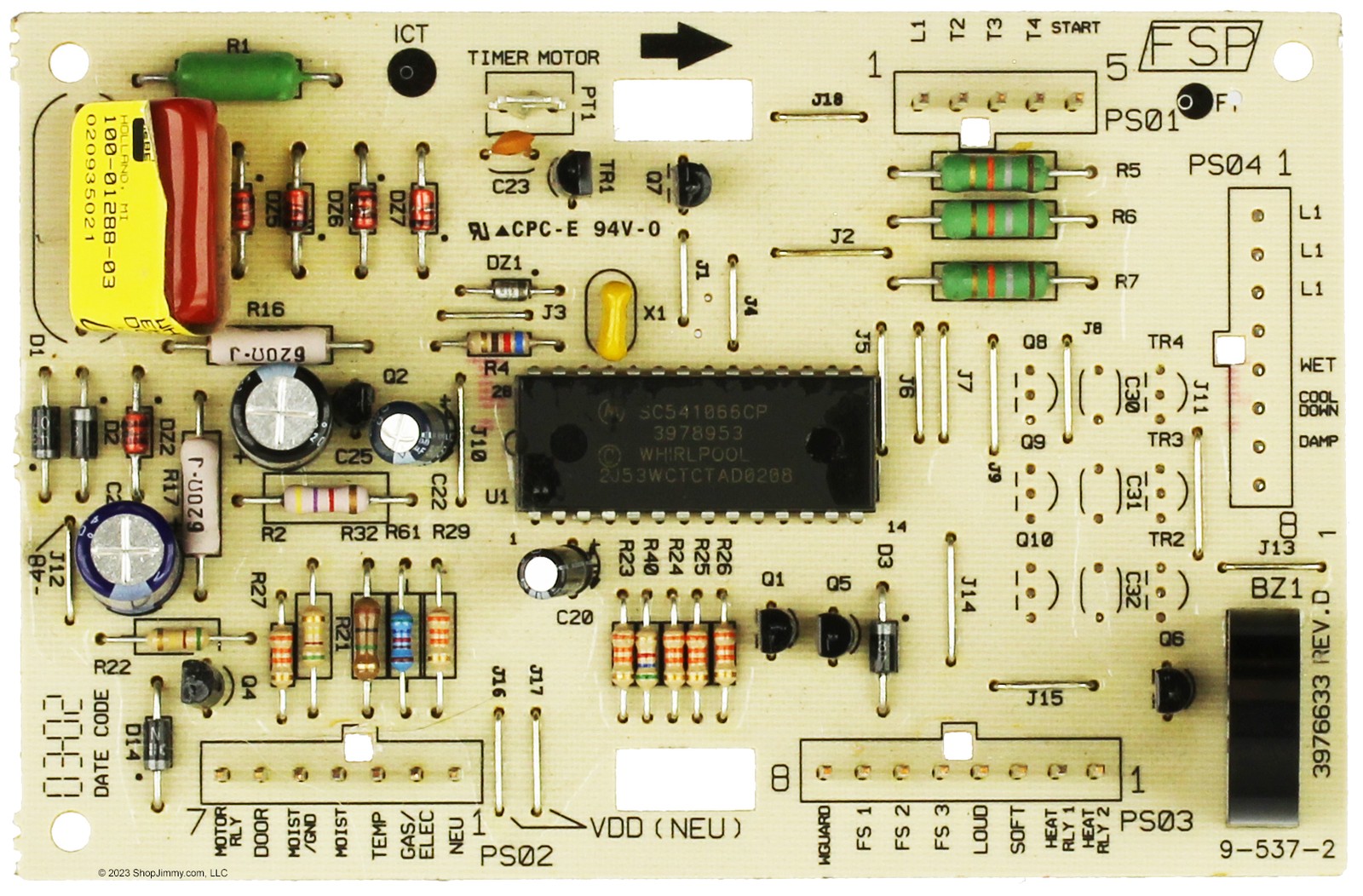 Kenmore Whirlpool Dryer 3978949 Control Board gallery