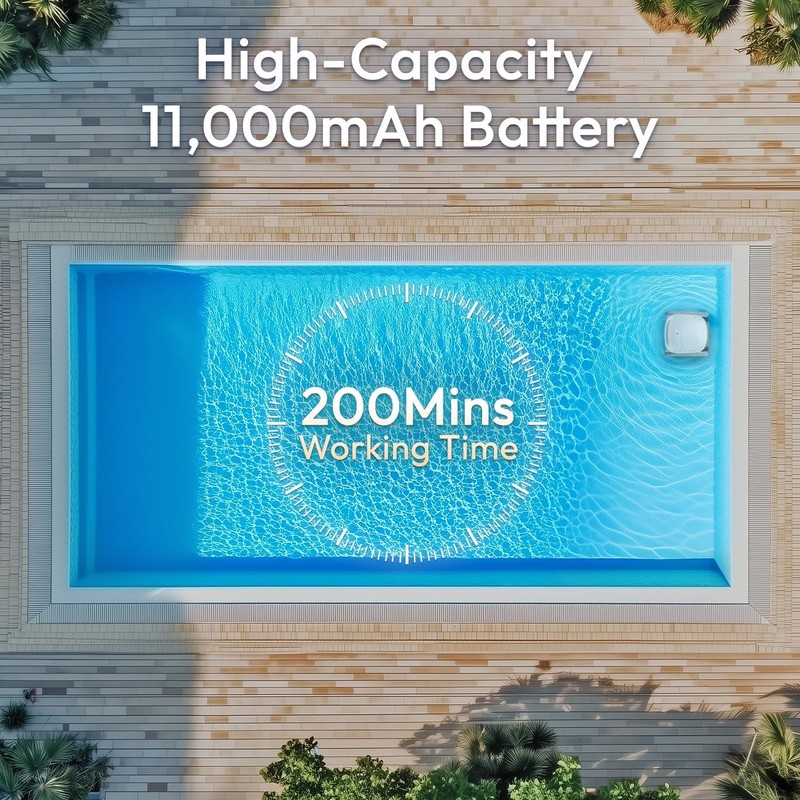 Poolmate Hydro 3 Cordless Robotic Pool Cleaner Inground Vacuum C200 200 Min NEW gallery