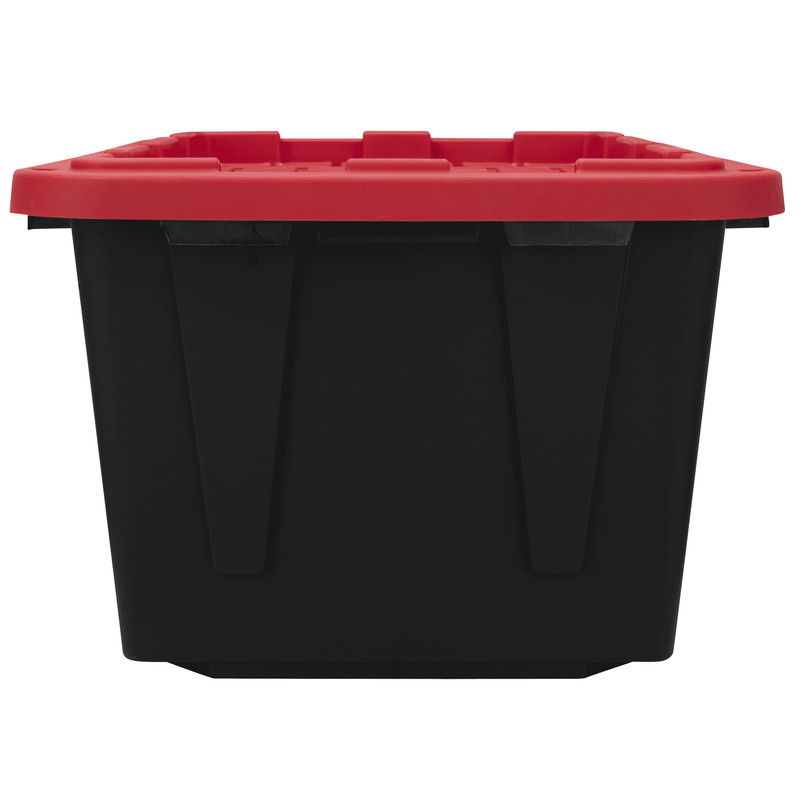 Heavy-Duty Durable Plastic Black Storage 27 Gallon Tote gallery