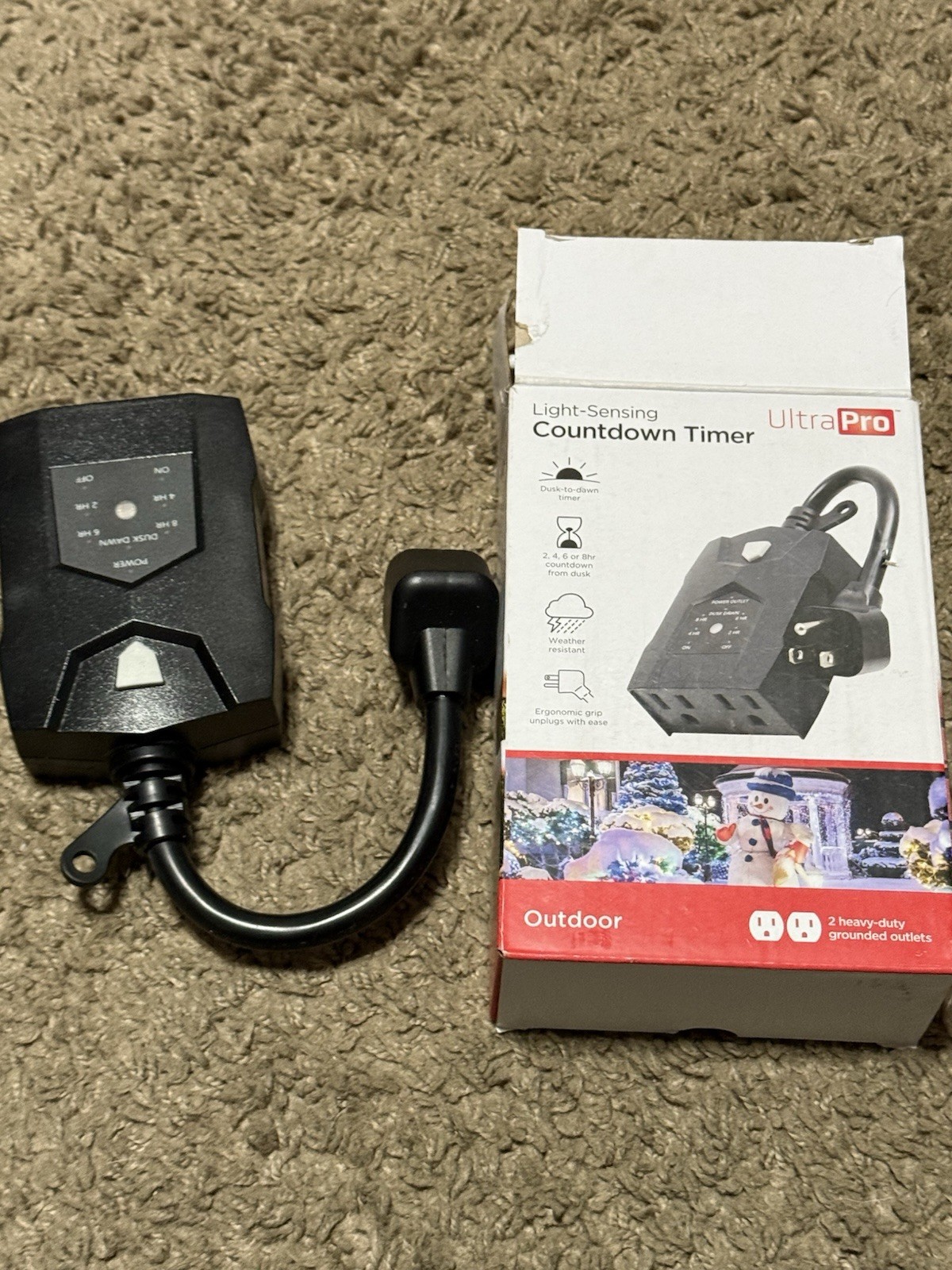 Ultra Pro Light-Sensing 2/4/6/8 Hours Countdown Timer by Jasco NEW TESTED gallery