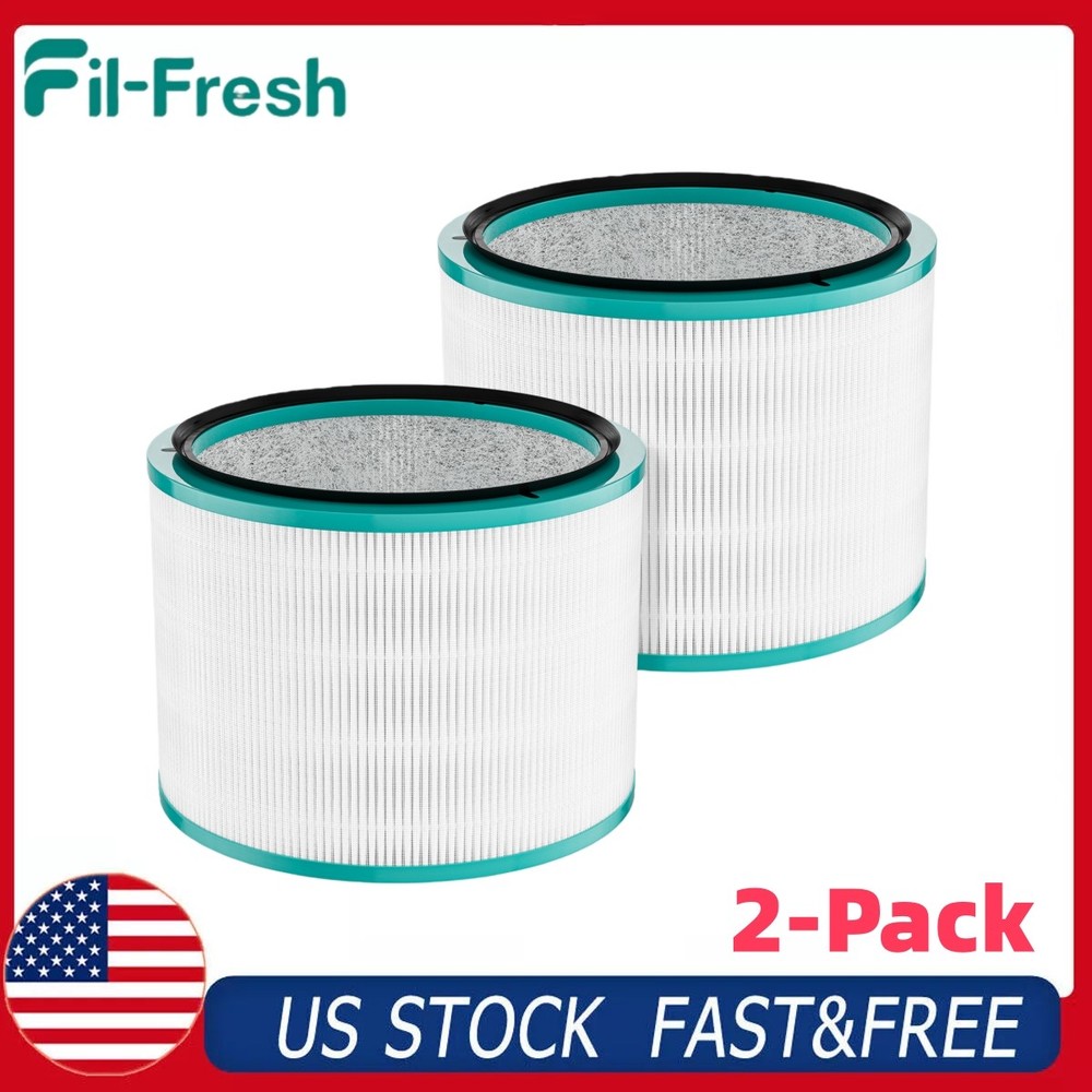 2-Pack HP01 HP02 Filter Kit Replacement H13 True HEPA for Dyson DP01 968125-03