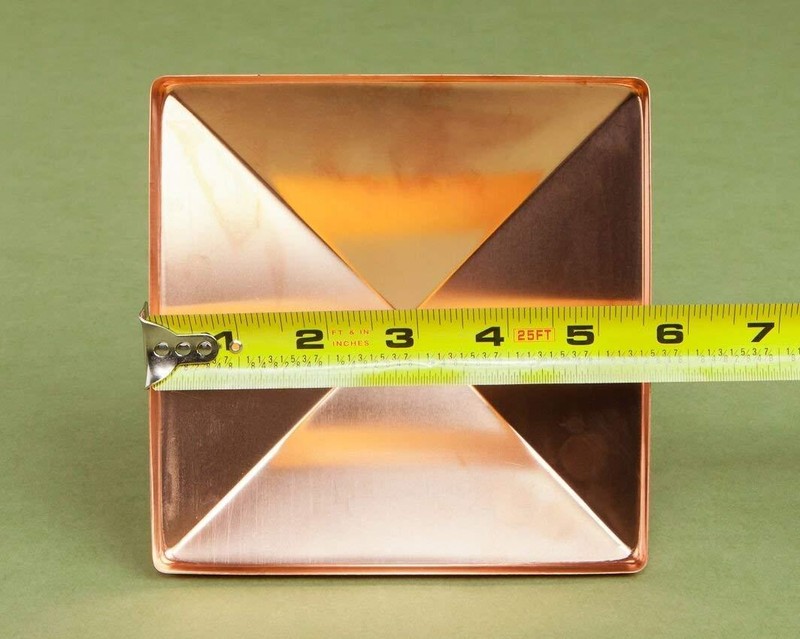 6x6 Solid Copper Pyramid Fence & Deck Post Cap (5 1/2" x 5 1/2") gallery