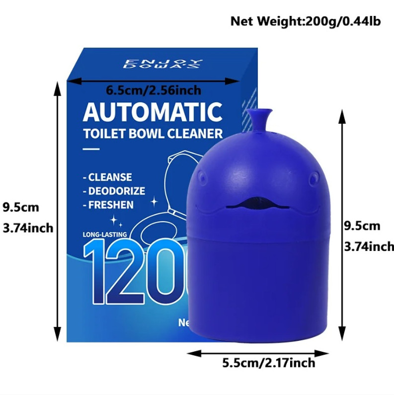 1pc Blue Whale Automatic Toilet Cleaner 150G Slow Release Fresh Gel - NEW gallery