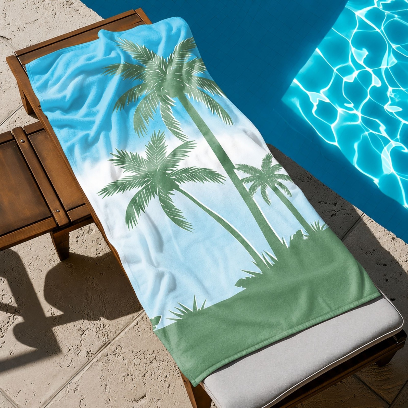 Palm Tree Beach Towel Tropical Vacation Gift Summer Pool Towel for Her Him gallery