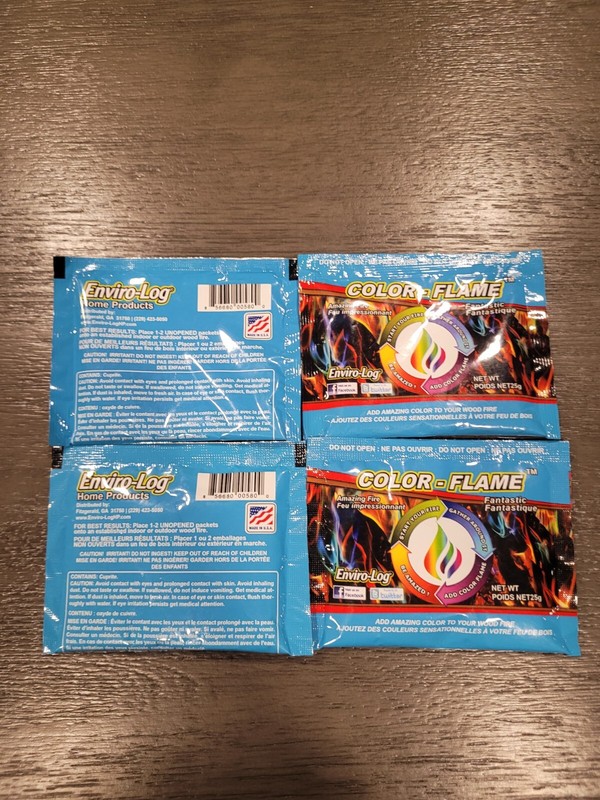 4 PACK Enviro Log Color Flame Fire Magical Colored Colorful Flames Color Changes gallery