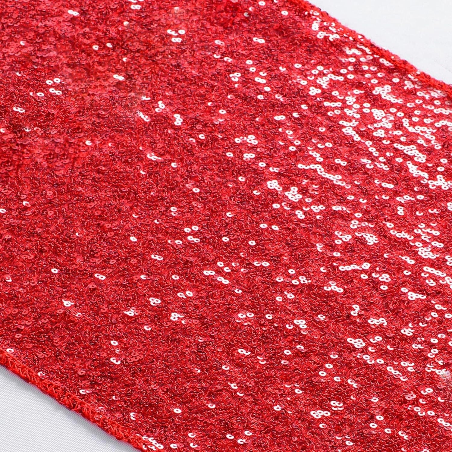 Red Sequin Table Runner 12x108 inch Wedding Party Decor Shiny Sequin Runner 2 pk gallery