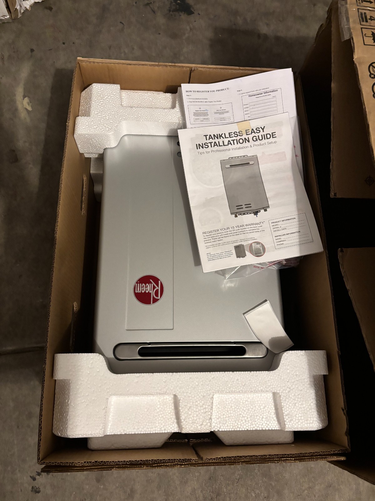 Rheem 8.4 GPM Smart Non-Condensing Natural Gas Tankless Water Heater PARTS ONLY gallery
