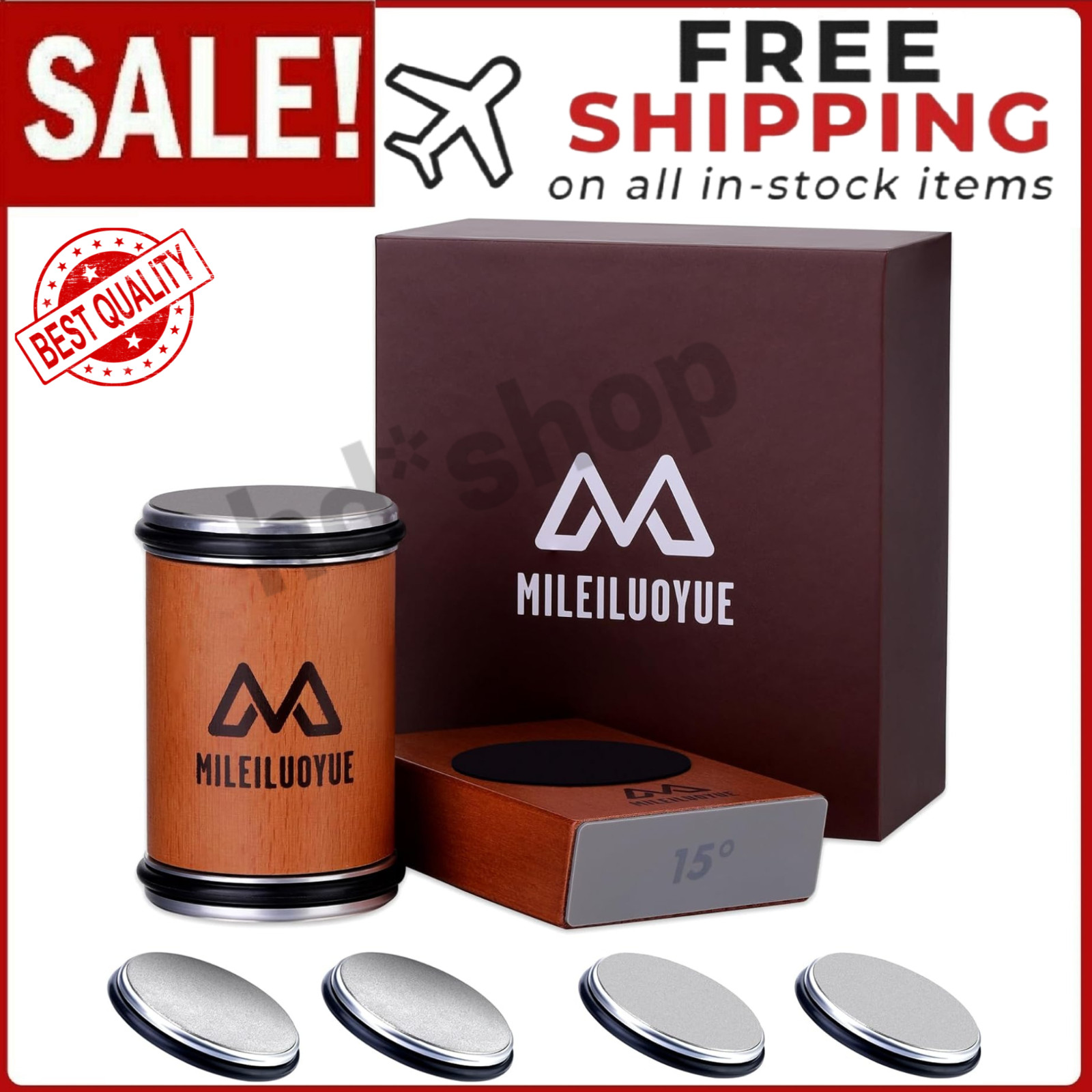 Rolling Knife Sharpener Set Diamond Ceramic Discs Professional Sharpening Kit gallery