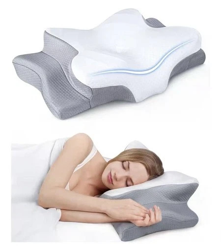 OLIXIS Cervical Neck Pillow for Pain Relief, Ergonomic Memory Foam Pillow gallery