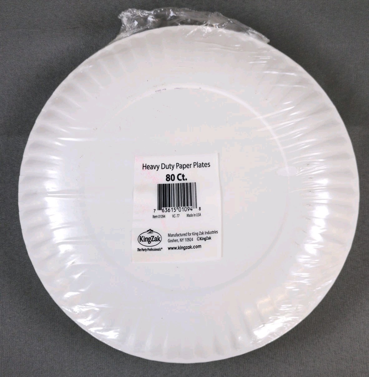 Nicole Home Collection 9" White Super Strong Heavy Duty Paper Plates - 80 Plates gallery