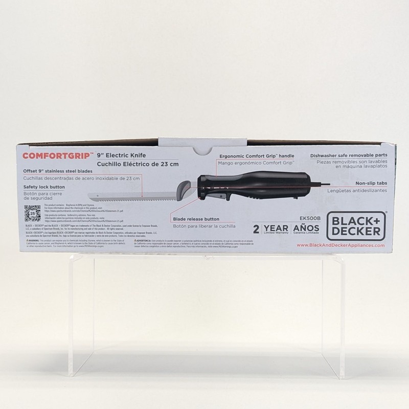 BLACK + DECKER EK500B 9" Stainless Electric Carving Knife - New gallery