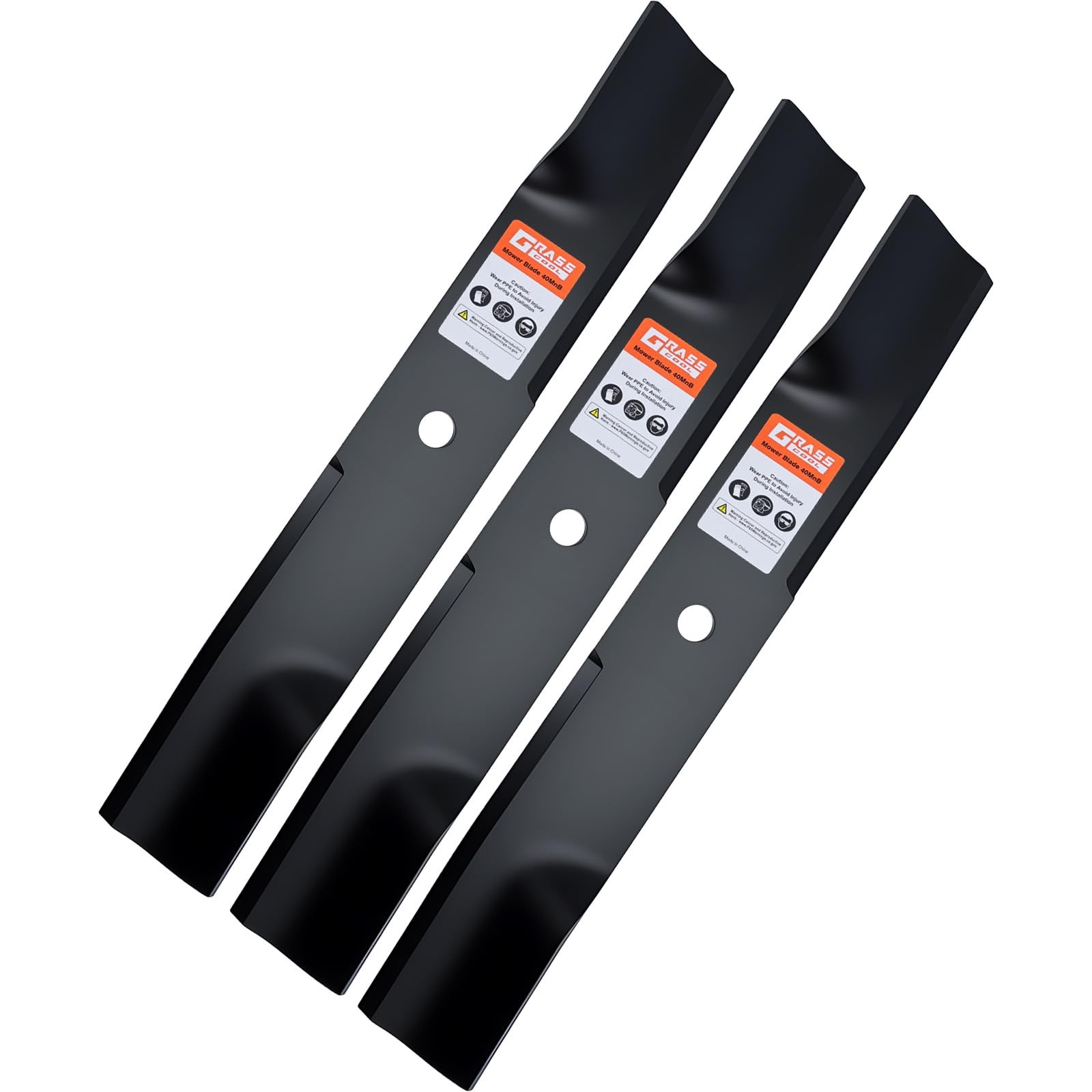 Grasscool Raptor 52 inch Mower Blades Replace Hustler 17 7/8″-Round, black gallery