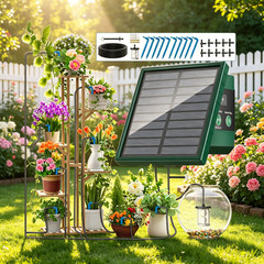 Watering Programmes Solar Irrigation System 300 with 10M Hose and 10 Drip Tips