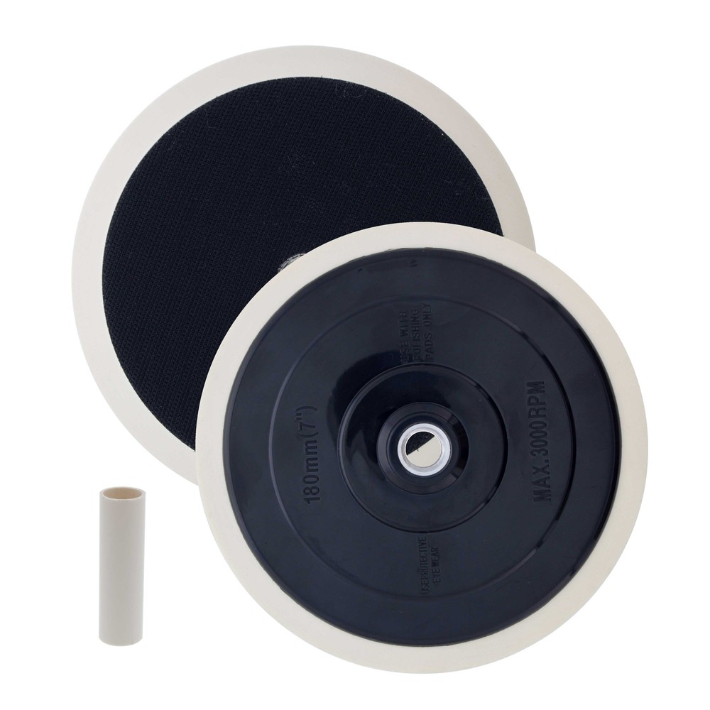 7" Hook & Loop Polisher Buffer Backing Plate Pad, Attach Foam Wool Polishing Pad
