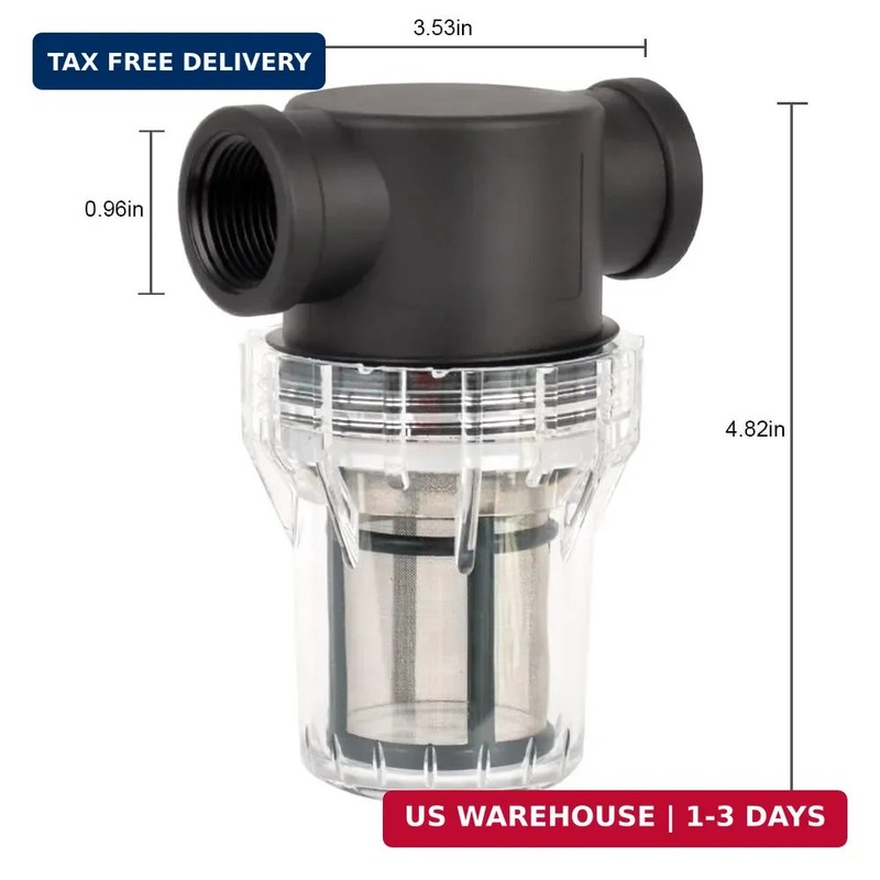 Generic Water Pump Strainer 3/4"" Female NPT in-Line Strainer with 100 Mesh Stai gallery