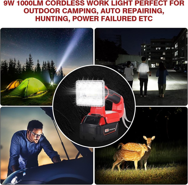 Work Light Rechargeable For Milwaukee M18 for Milwaukee Lamps Outdoor LED Light gallery