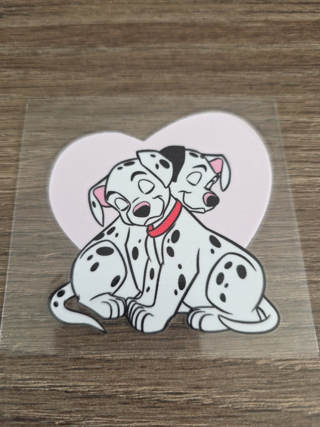 101 Dalmation Retro Cartoon Raised UV DTF Full Color 3in X 3in Puppy Love gallery