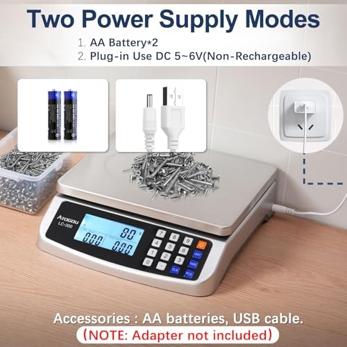 66lb Food Scale, Commercial Kitchen Scale with Price Silver 66lb/30kg gallery