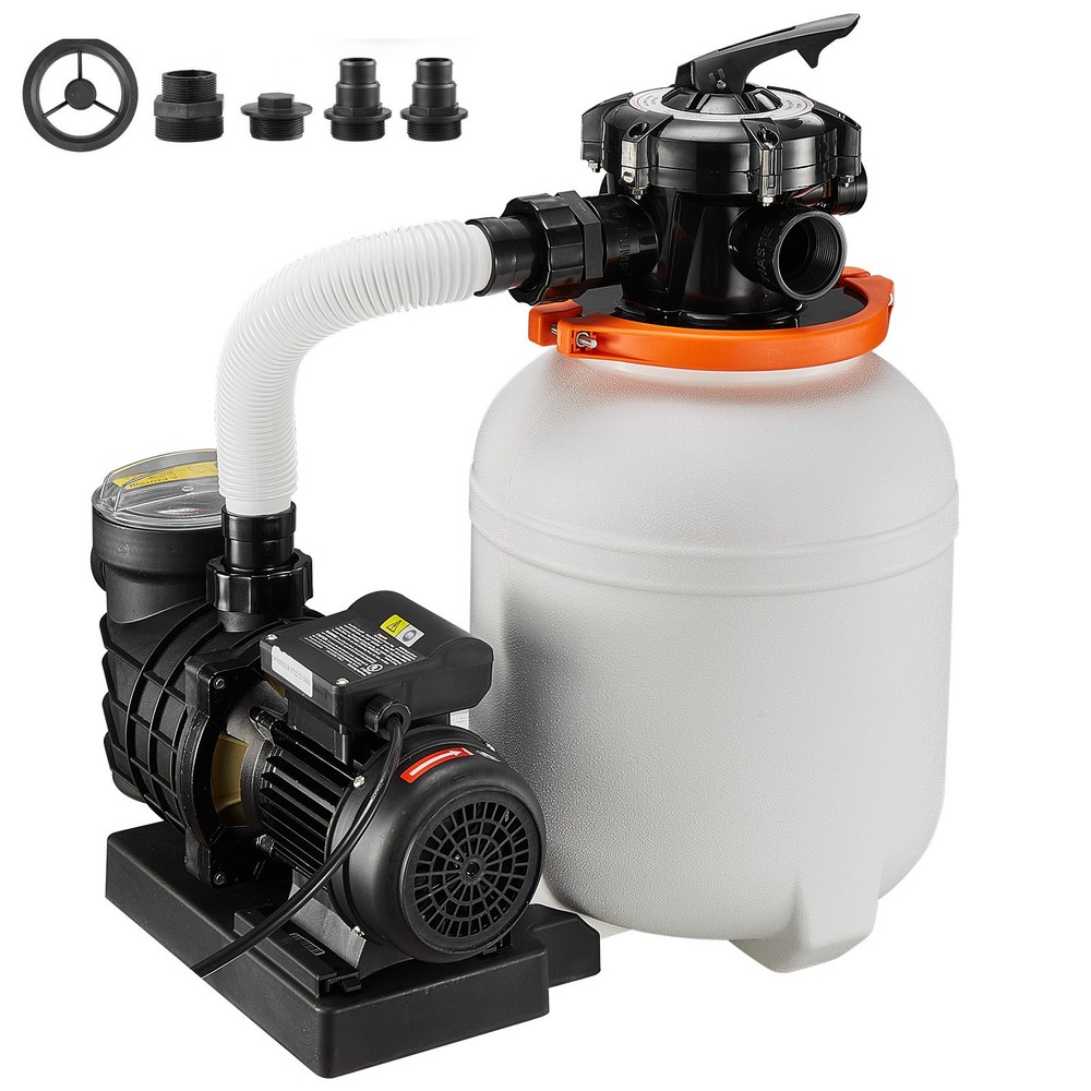Uimoso 12" Sand Filter Pump with Timer, 3000 GPH, 0.5 HP for Above-Ground Pools