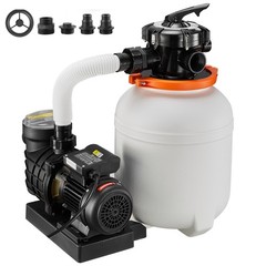 Uimoso 12″ Sand Filter Pump with Timer, 3000 GPH, 0.5 HP for Above-Ground Pools