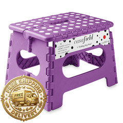 Casafield 9 Folding Step Stool – Small Plastic Foot Stool