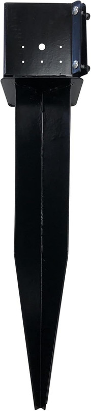 31in Yard Post Spike Ground Anchor for 4x4 6x6 Wood Posts Black Steel Base gallery