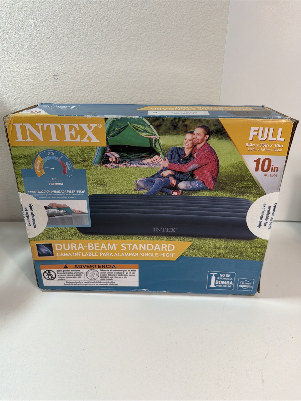 Intex 10" Standard Dura-Beam Airbed Mattress - Blue 54”x 75” X 10” NIB Bed Camp gallery
