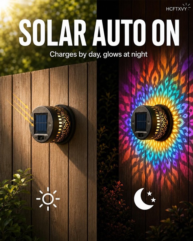 Solar Mandala Projector Waterproof Outdoor Garden Patio Light gallery