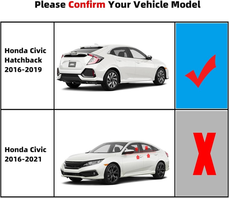 Honda Civic Hatchback Window Weatherstrip Type R 2016-2019 Molding Trim Seal gallery