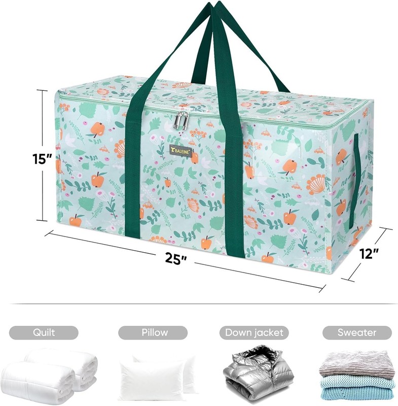 Extra Large Storage Tote W/ Zippers & Carrying Handles Heavy-Duty Oxford Fabric gallery