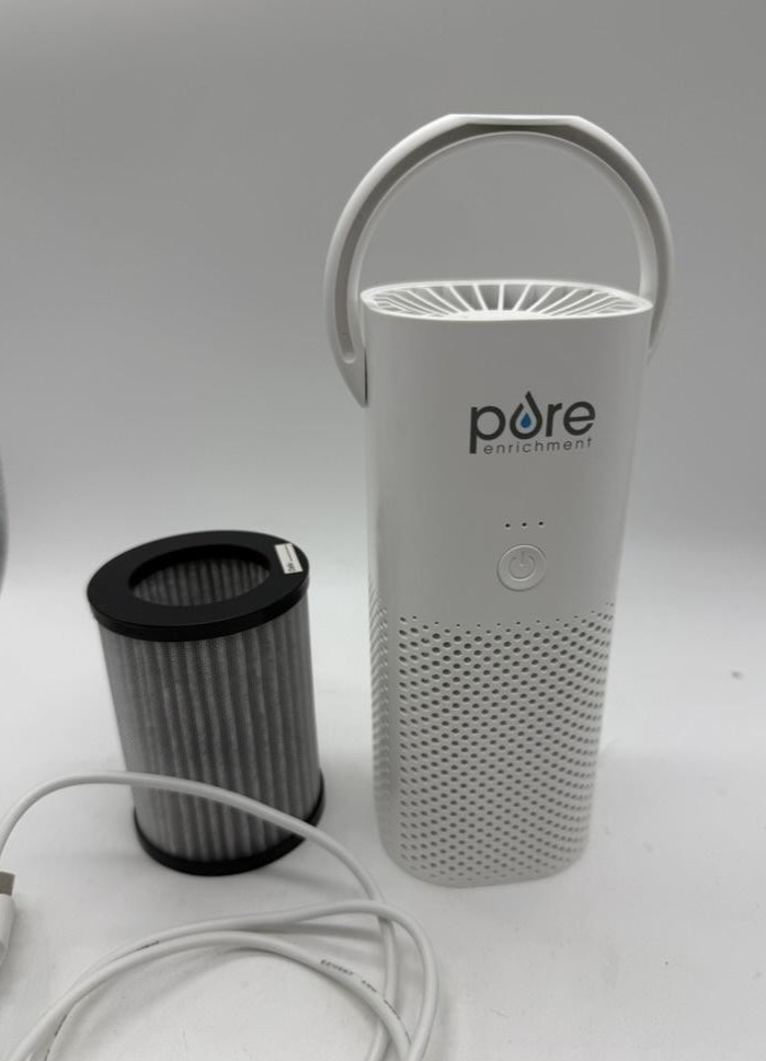 Pure Enrichment PureZone Mini Portable Air Purifier True HEPA White USB Travel gallery