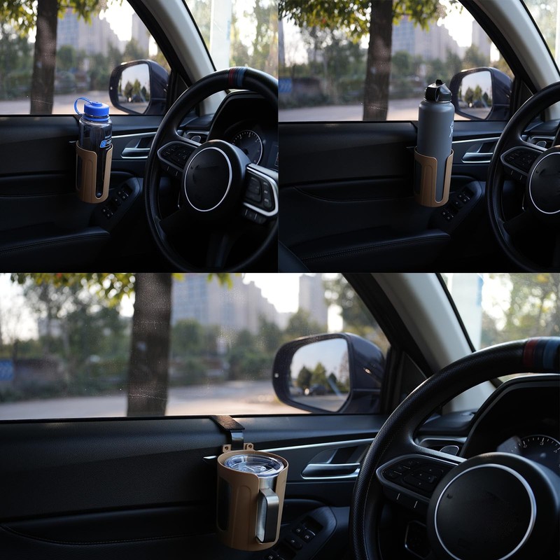 Large Car Door Cup Holder Armrest Window Drink Holder with Storage Organizer gallery