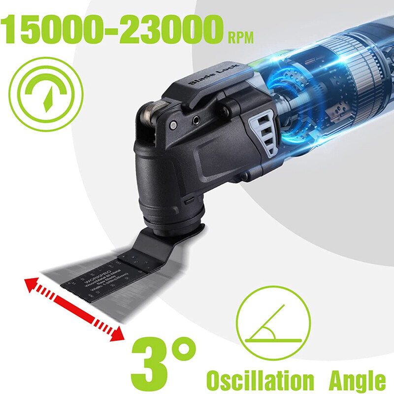 WORKPRO Oscillating Multi-Tool Kit 3.0Amp Corded Replaceable Oscillating Saw Set gallery