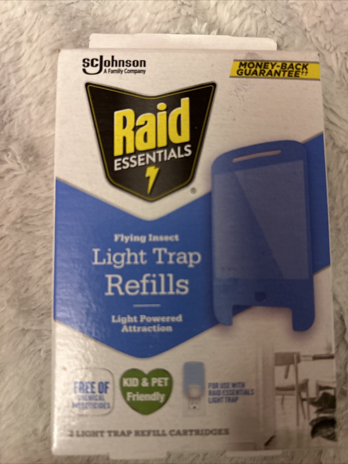 Essentials Flying Insect Light Trap Refills, 2 Light Trap Refill Cartridges, Fea gallery