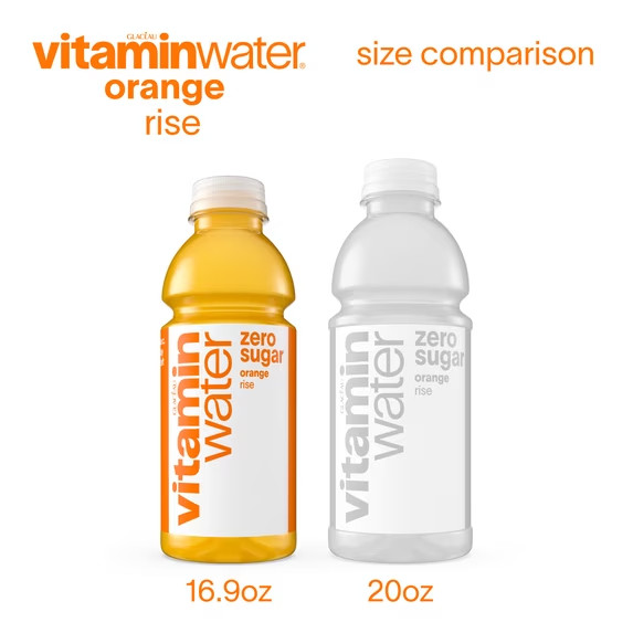 vitaminwater Rise Zero Sugar Orange Flavored Water Beverage, 16.9 fl oz, 6 Pack- gallery