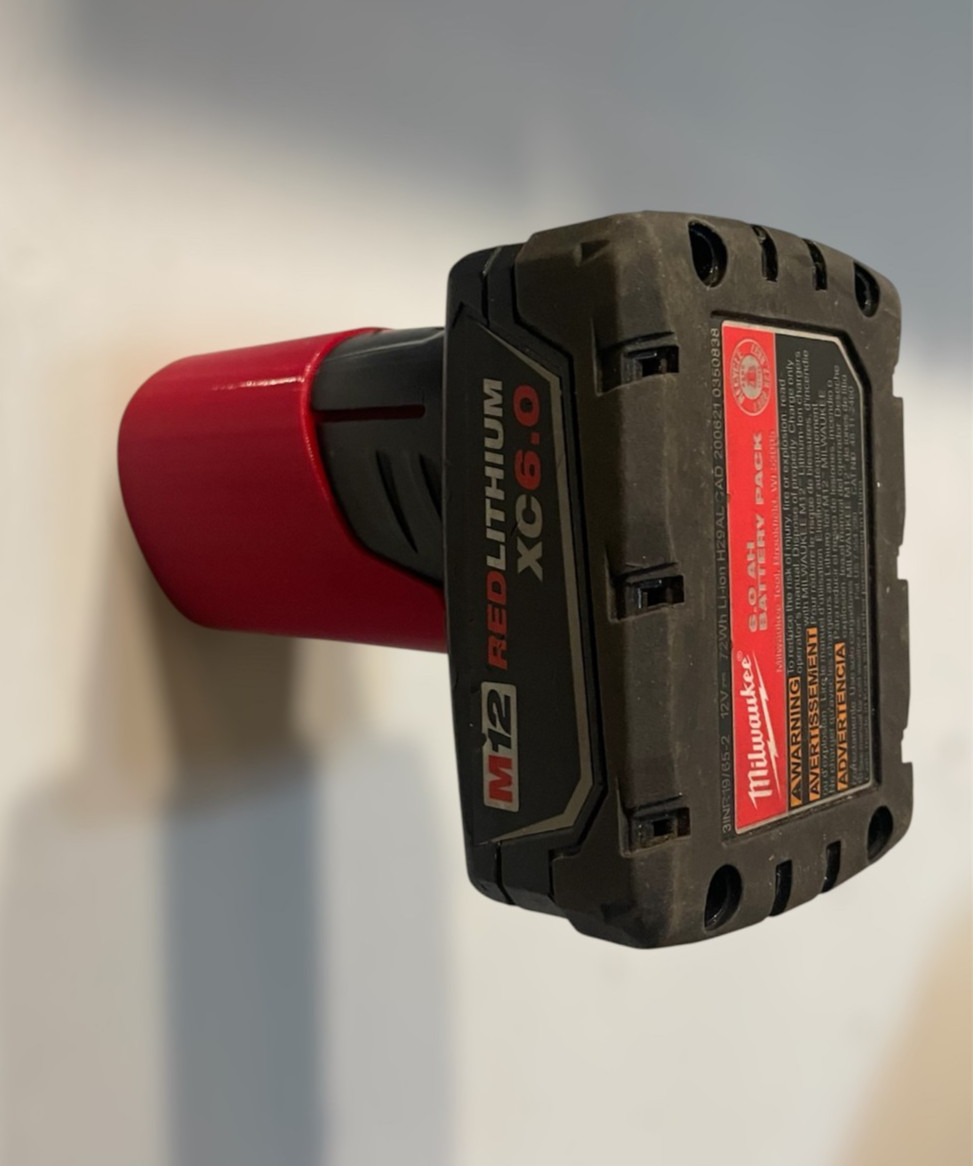 5 Packs PETG Plastic Wall Mount for Milwaukee M12 Batteries 12V Locking Design gallery