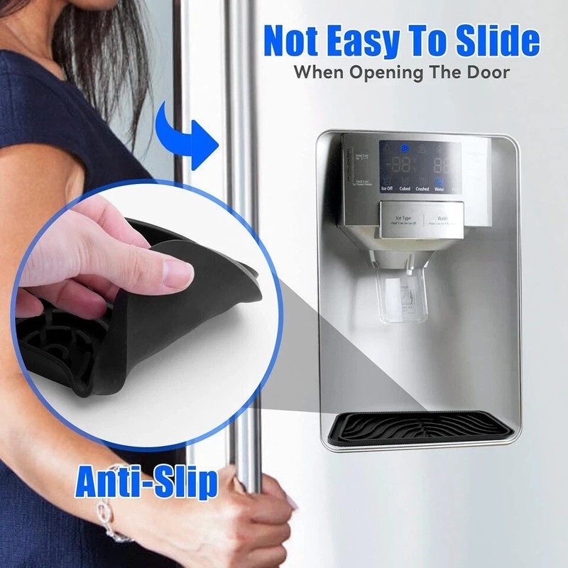 Refrigerator Drip Catcher Tray - 2 Pack Non-Slip Silicone for Samsung & GE gallery