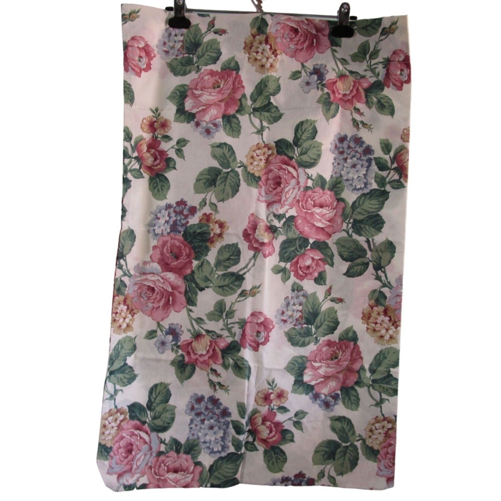 Floral Dan River Pillowcase Polyester Cotton Blend Roses Hydrangeas Standard EUC gallery