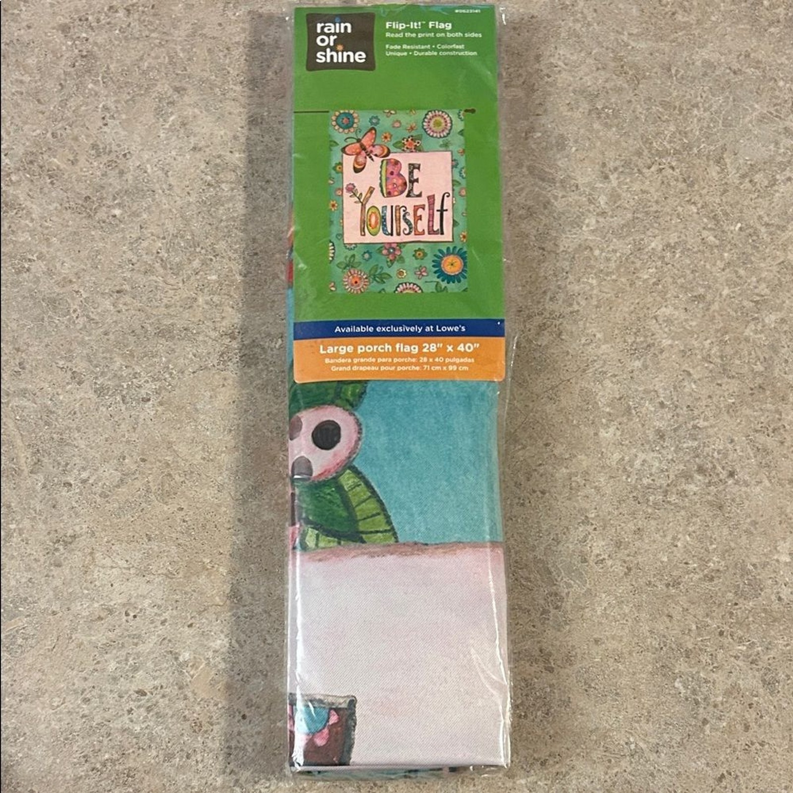 Rain or Shine Be Yourself Colorful Large Porch Flag 48x24 Butterflies gallery