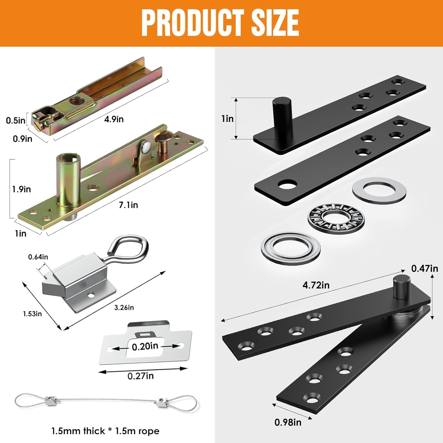 Hidden Hinge Set Concealed Door Pivot Invisibles Floor Recessed Mortise Hollow gallery