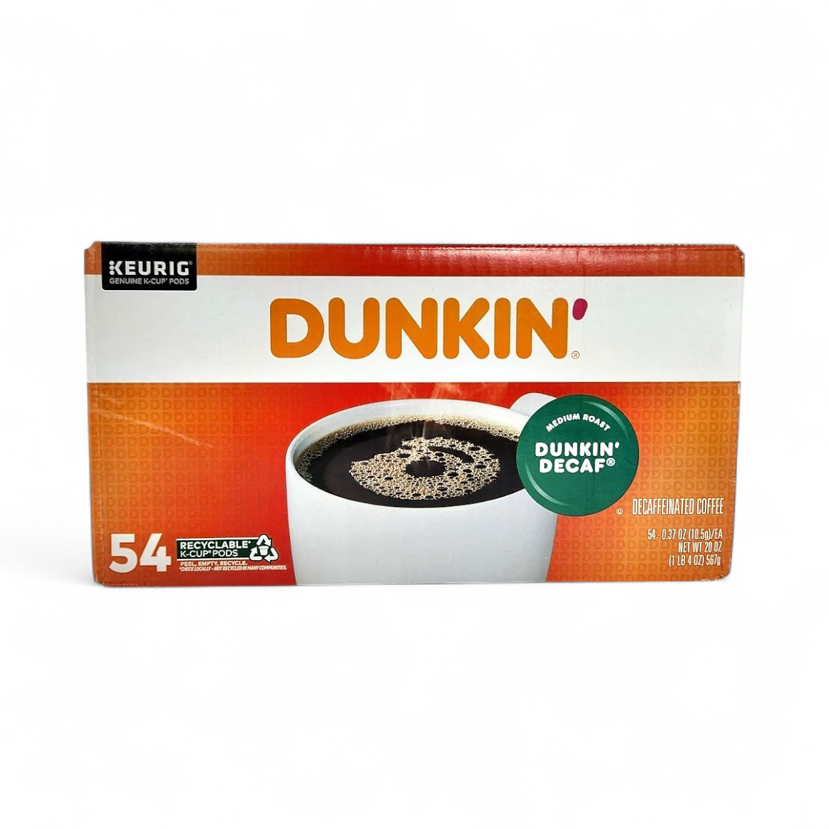 Dunkin' Donuts Decaf Coffee K-Cups Pods, Medium Roast - 54 Count gallery