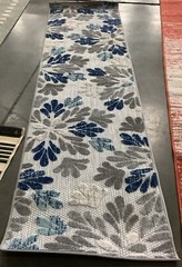 GREY / BLUE 2′-0″ x 8′-0″ Broken Thread Rug, Reduced Price 1172675855 CBN800F-28