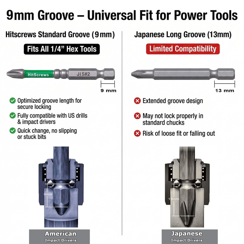 7pcs JIS Screwdriver Bit Set 3" / 75mm Impact Ready Japanese Cross Point Bi... gallery